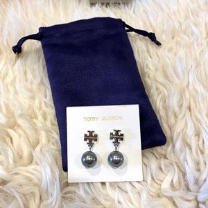 Tory Burch faux pearl earrings